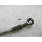 Шланг тормозной армированный серый (L=570mm) под тормозной болт 10 мм